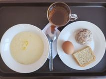 День 2. Каша вязкая молочная из пшенной крупы (с маслом и сахаром), яйца вареные, компот из смеси сухофруктов, хлеб пшеничный, кондитерское изделие.